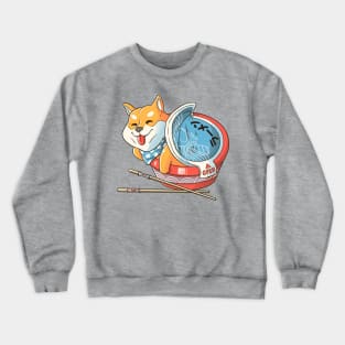 Shiba Dog Ramen Japanese Manga Blue Crewneck Sweatshirt